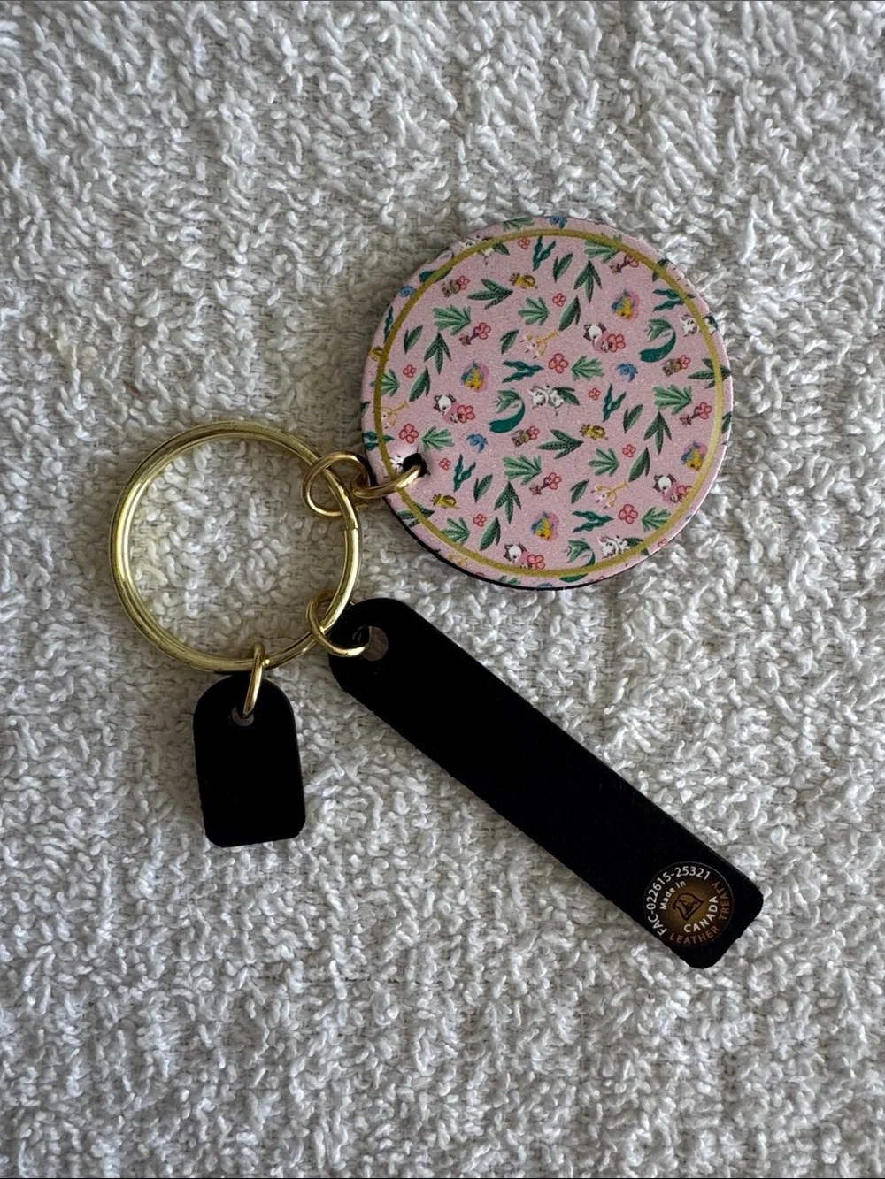 Disney Pink Disney Princess Disneyland Leather Keychain Bag Charm